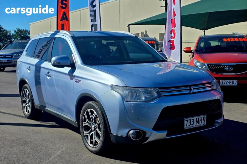Blue 2014 Mitsubishi Outlander Wagon Aspire Phev Hybrid