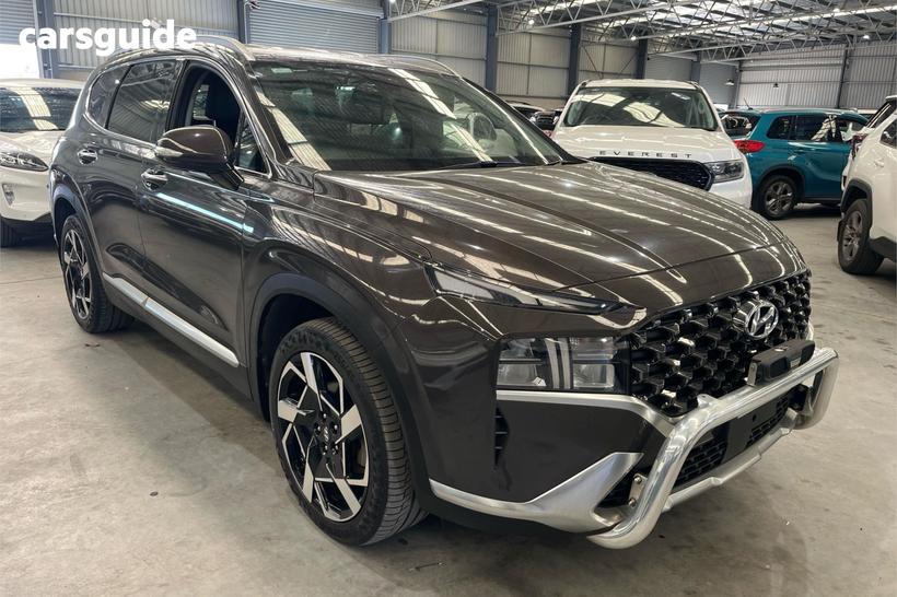 Brown 2021 Hyundai Santa FE Wagon Elite Crdi (Awd)