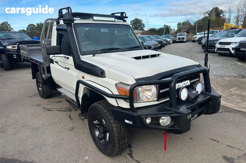 White 2020 Toyota Landcruiser Cab Chassis Workmate