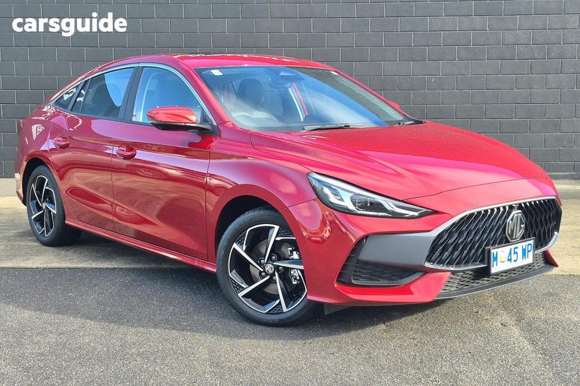 Red 2025 MG MG5 Sedan Essence