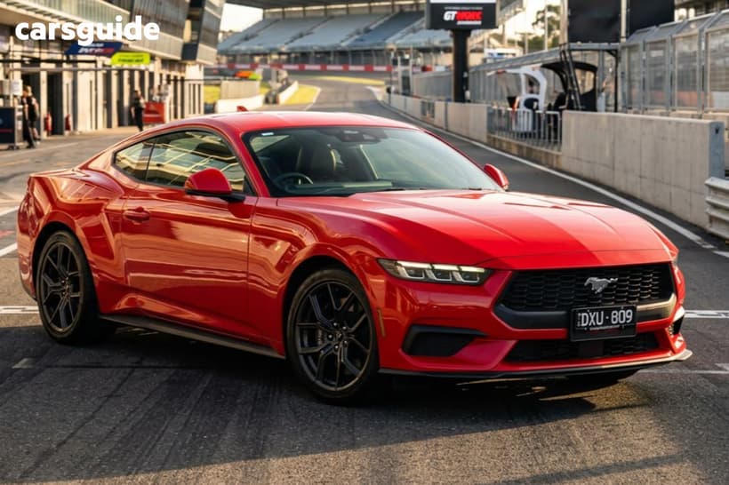 Red 2024 Ford Mustang Fastback Ecoboost