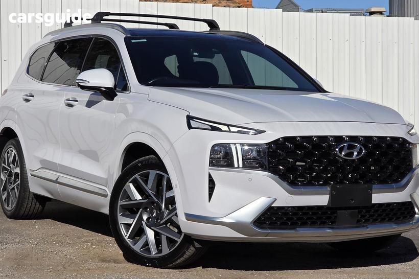 White 2022 Hyundai Santa FE Wagon Highlander Crdi (Awd)