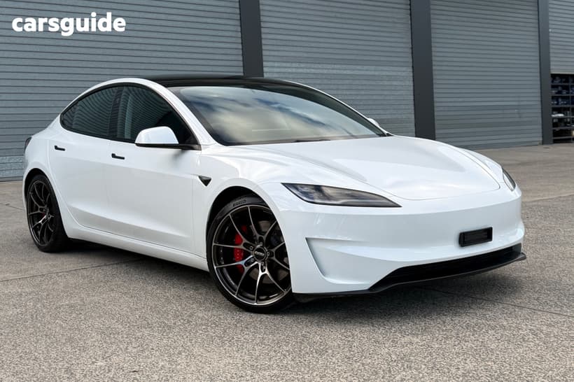 White 2024 Tesla Model 3 Sedan Performance