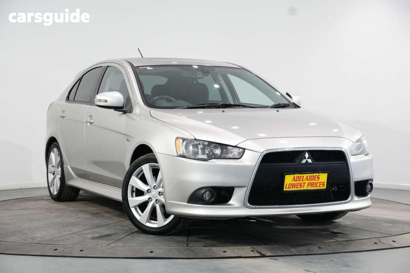 Silver 2014 Mitsubishi Lancer Hatchback Gsr Sportback