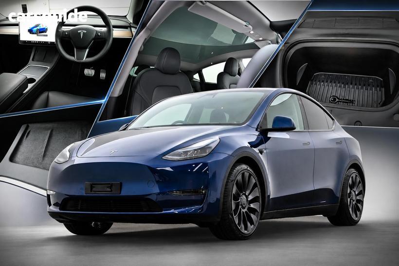 Blue 2023 Tesla Model Y Wagon Performance