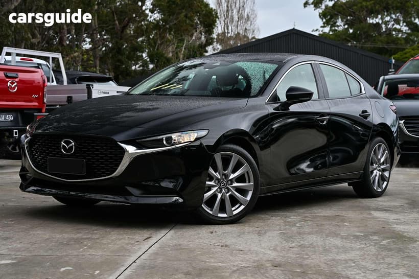 Black 2021 Mazda 3 Sedan G20 Evolve