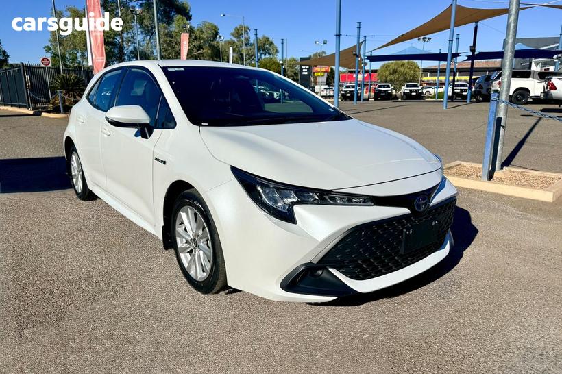 White 2023 Toyota Corolla Hatchback Ascent Sport Hybrid
