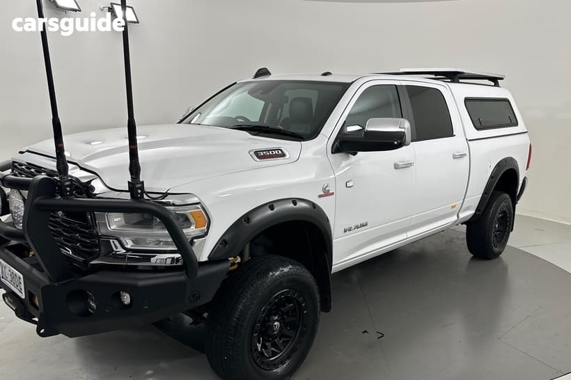 White 2020 RAM 3500 Crew Cab Utility Laramie (4X4)