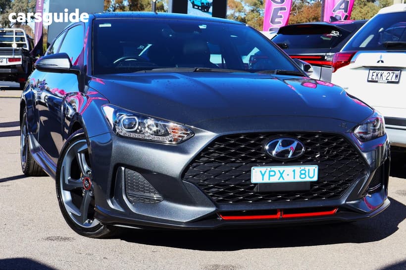 Grey 2019 Hyundai Veloster Coupe Turbo Premium