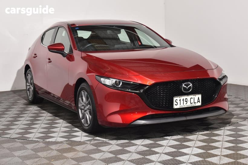 Red 2021 Mazda 3 Hatchback G20 Pure