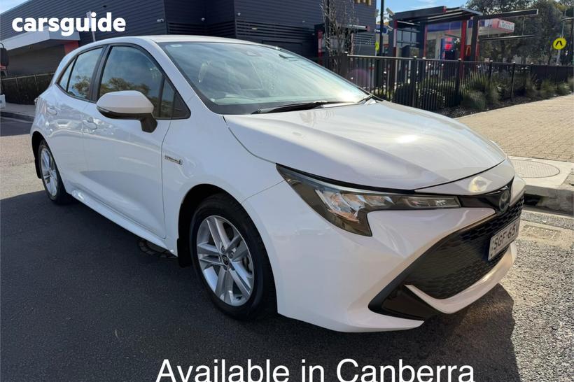 White 2021 Toyota Corolla Hatchback Ascent Sport Hybrid