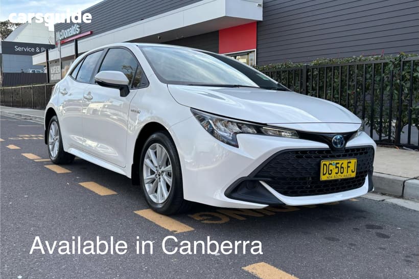 White 2023 Toyota Corolla Hatchback Ascent Sport Hybrid