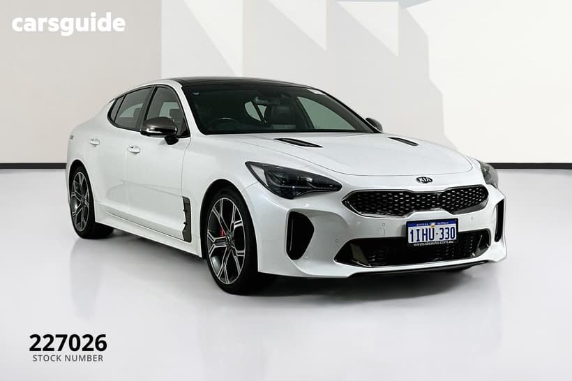 White 2020 Kia Stinger Sedan Gt (Black Leather)