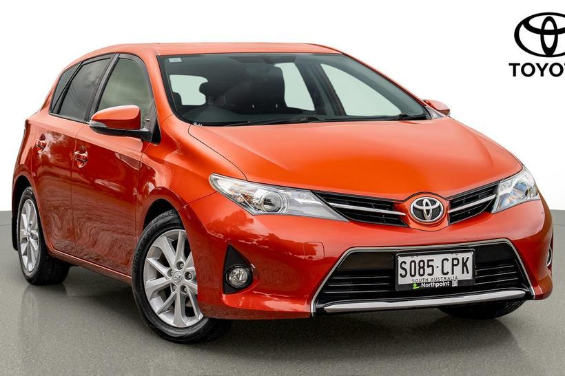 Orange 2015 Toyota Corolla Hatchback Ascent Sport