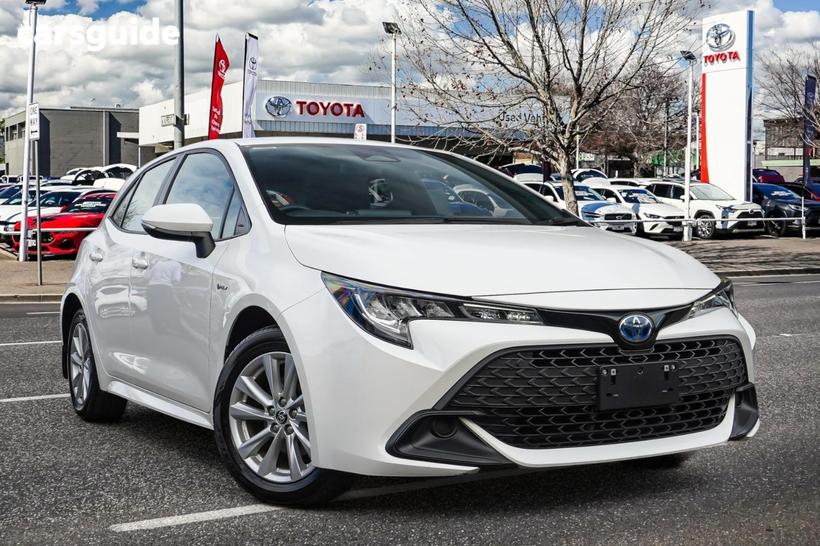 White 2025 Toyota Corolla Hatchback Ascent Sport Hybrid