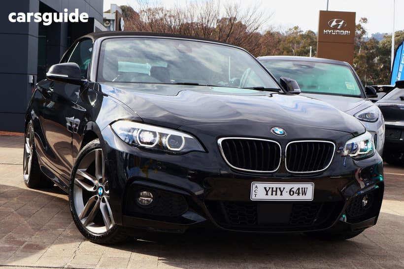 Black 2017 BMW 220I Convertible M Sport