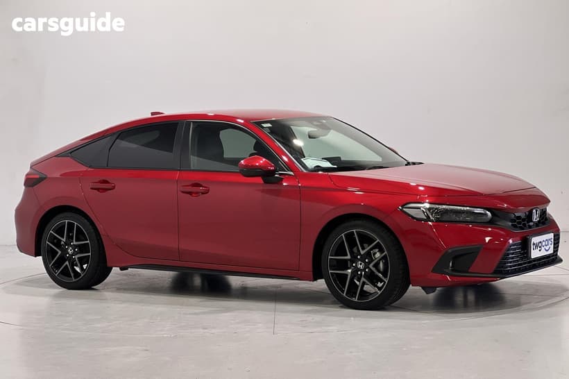 Red 2022 Honda Civic Hatchback Vti-Lx
