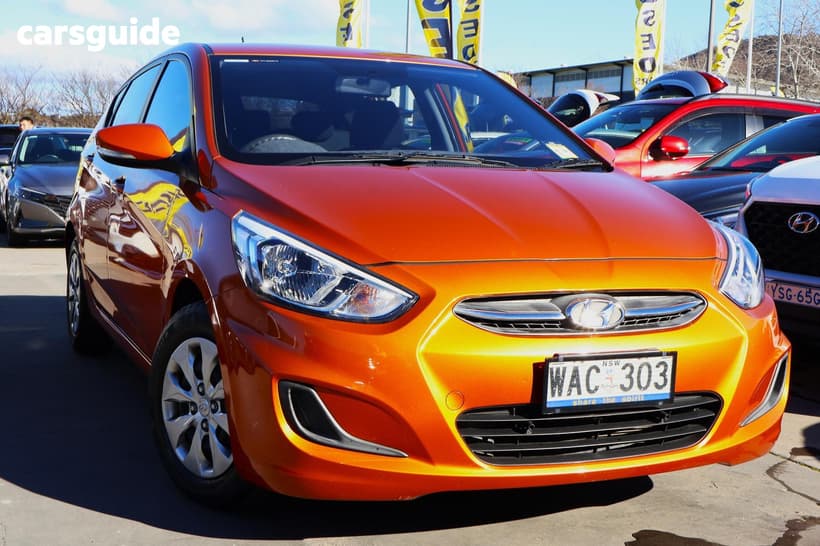 Orange 2016 Hyundai Accent Hatchback Active