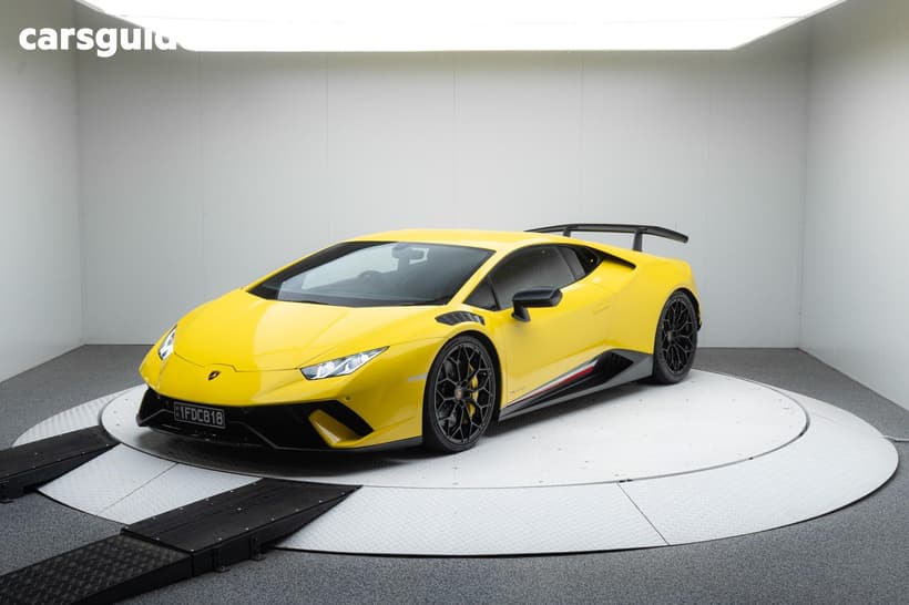 Yellow 2017 Lamborghini Huracan Coupe Performante