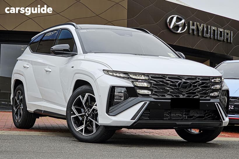 White 2026 Hyundai Tucson Wagon Premium N Line Hybrid (Awd)