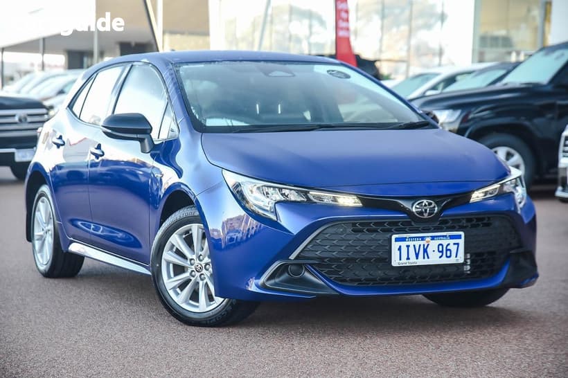Blue 2025 Toyota Corolla Hatchback Ascent Sport Hybrid