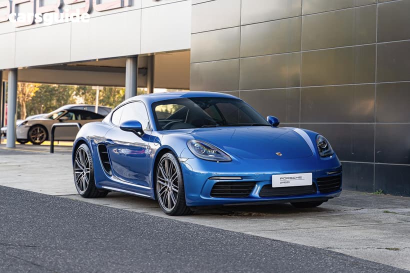 Blue 2018 Porsche 718 Coupe Cayman