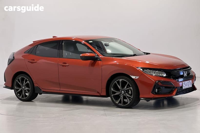 Orange 2020 Honda Civic Hatchback Rs