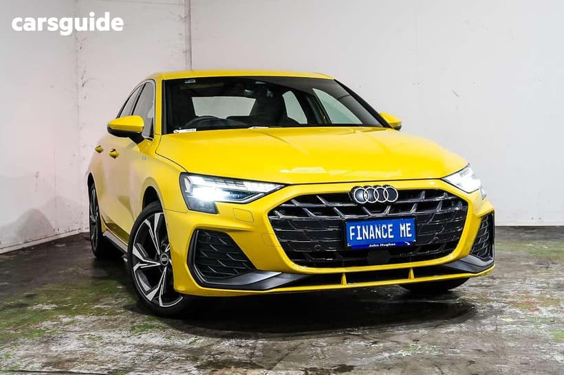 Yellow 2025 Audi A3 Sedan 35 Tfsi S Line (Mhev)
