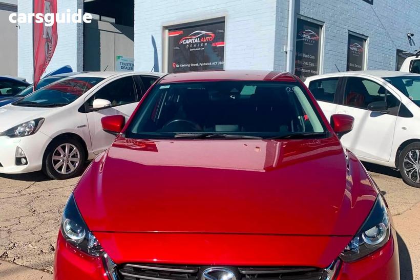 Red 2017 Mazda 3 Sedan Maxx