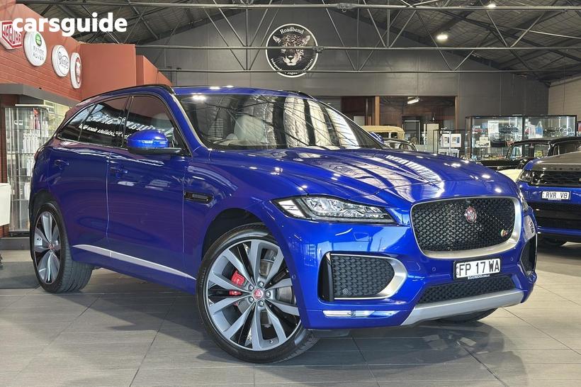 Blue 2017 Jaguar F-Pace Wagon 35T First Edition