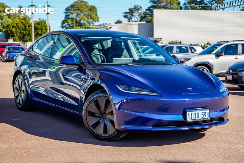 Blue 2025 Tesla Model 3 Sedan Rear-Wheel Drive
