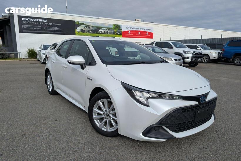 White 2022 Toyota Corolla Hatchback Ascent Sport Hybrid