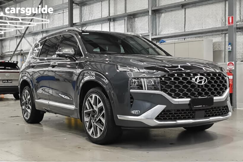 Green 2021 Hyundai Santa FE Wagon Highlander Crdi (Awd)