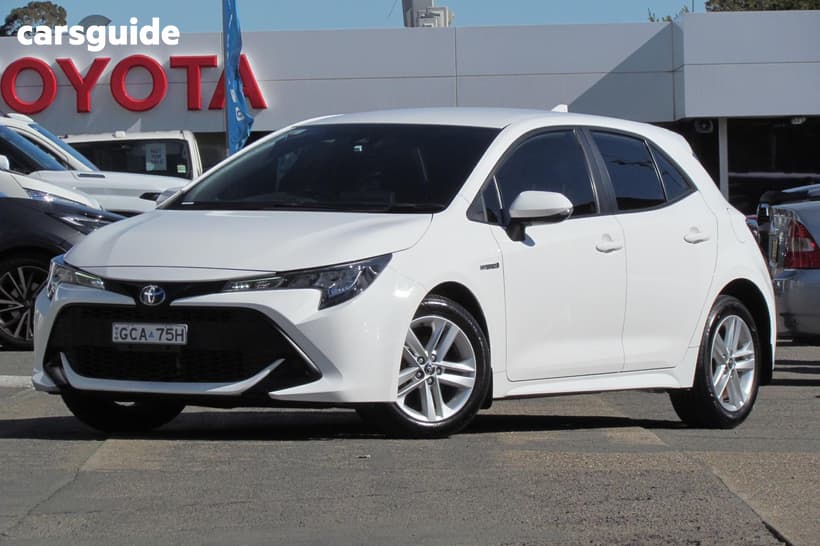 White 2022 Toyota Corolla Hatchback Ascent Sport Hybrid