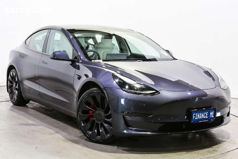 Grey 2022 Tesla Model 3 Sedan Performance