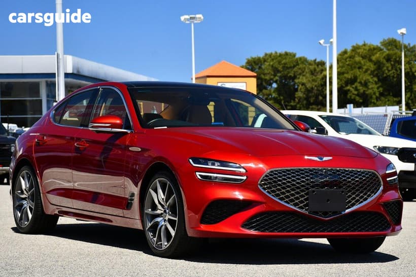 Red 2022 Genesis G70 Sedan 2.0T