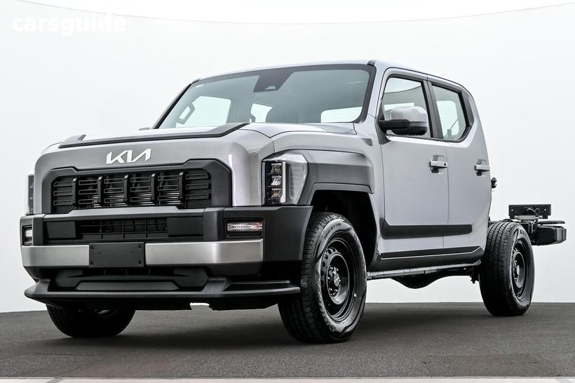 Grey 2025 Kia Tasman Double Cab Chassis S (4X4) Black Fender
