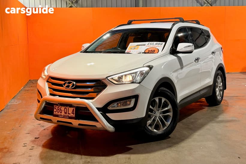 White 2013 Hyundai Santa FE Wagon Elite Crdi (4X4)