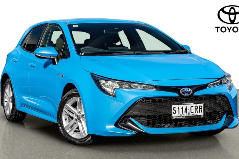 Blue 2022 Toyota Corolla Hatchback Ascent Sport Hybrid