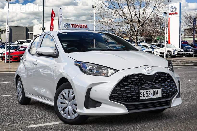 White 2025 Toyota Yaris Hatchback Ascent Sport Hybrid