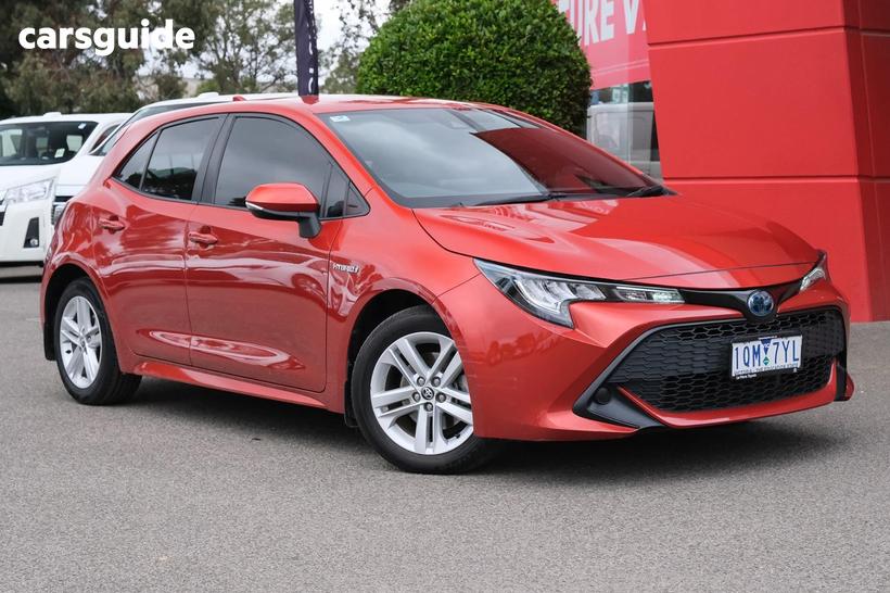 Red 2019 Toyota Corolla Hatchback Ascent Sport (Hybrid)