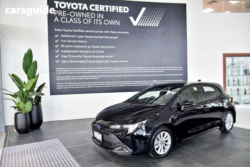Black 2025 Toyota Corolla Hatchback Ascent Sport Hybrid