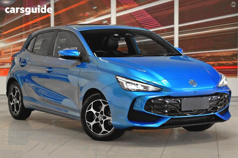 Blue 2025 MG MG3 Hatchback Excite Hybrid+
