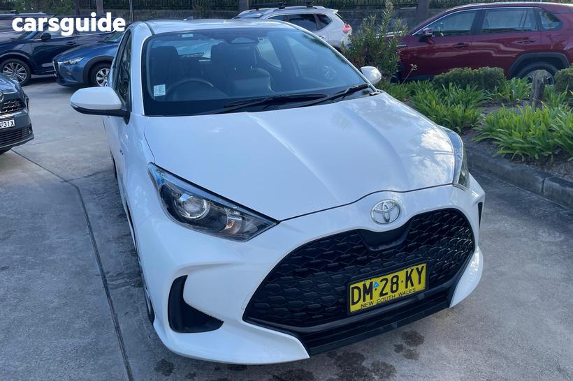 White 2024 Toyota Yaris Hatchback Ascent Sport Hybrid
