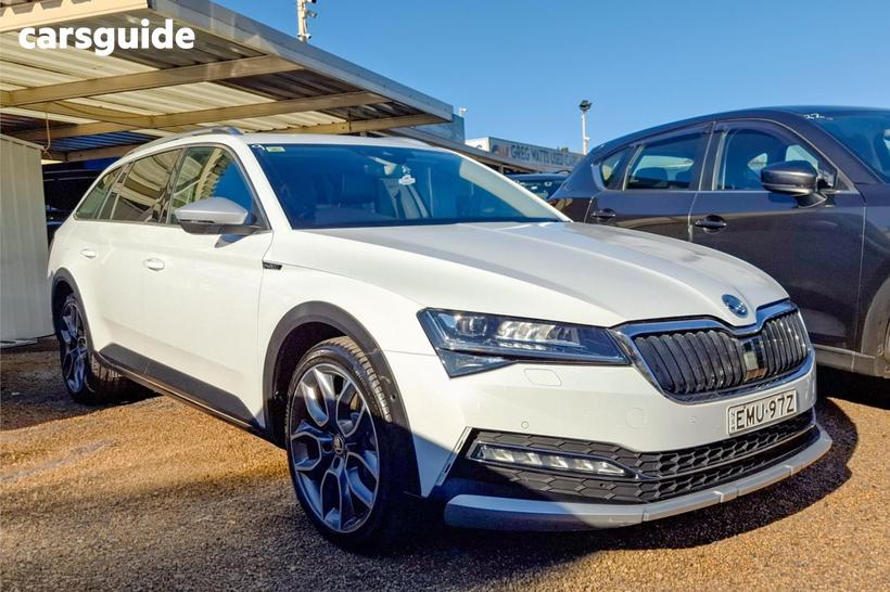 White 2020 Skoda Superb Wagon 200Tsi Scout Limited Edition