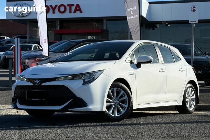 White 2022 Toyota Corolla Hatchback Ascent Sport Hybrid