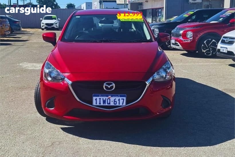 Red 2016 Mazda 2 Sedan Neo