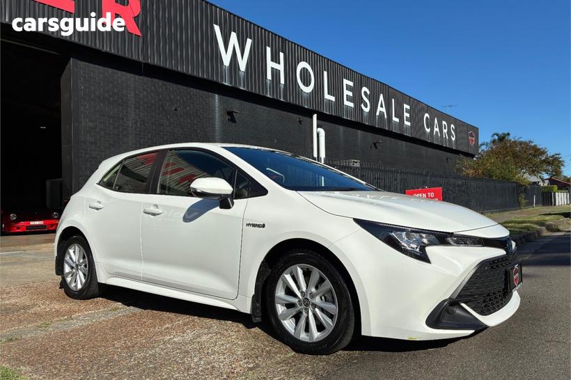 White 2023 Toyota Corolla Hatchback Ascent Sport Hybrid