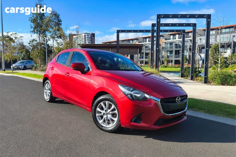 Red 2017 Mazda 2 Hatchback Maxx
