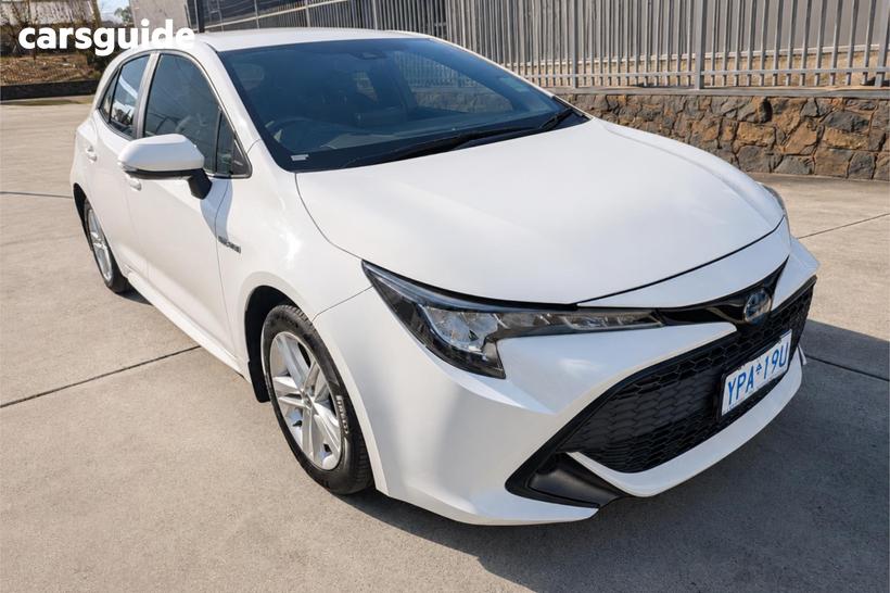White 2019 Toyota Corolla Hatchback Ascent Sport (Hybrid)